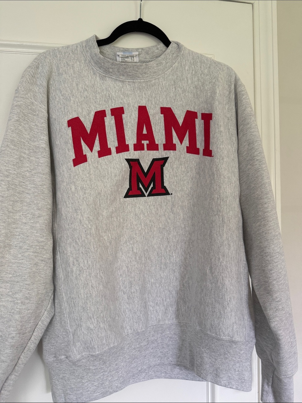 Champion Gray Reverse Weave Sweatshirt Miami  University